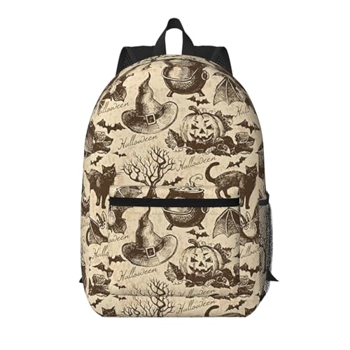 Sac à dos quotidien imprimé sorcière idéal pour les cours et les sorties urbaines
