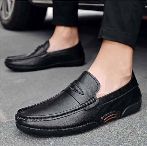 Mens Loafers Slip On Leather Dress Shoes for Business Casual Office Work Wedding Comfortable Lightweight Walking2