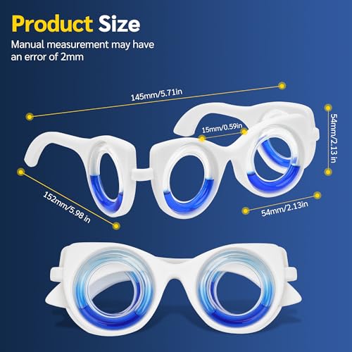 Image of NEOISM Motion Sickness Glasses, Car Sickness Glasses with Red Pattern Bag