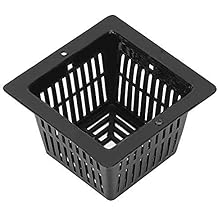 50 Pack 1.5 Inch Net Pots, Garden Slotted Mesh Net Cups Heavy Duty Net Pots Wide Lip Bucket Basket for Hydroponics, Black