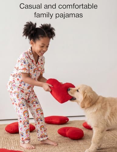 Image of Bamboo Viscose Girls' Sleepwear Short Sleeve Button Down 2-Piece Girls' Pajama Sets
