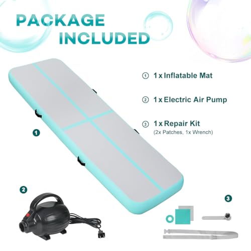 Kikilive ZXCSP-143 Inflatable Air Gymnastics Tumbling Mat 10Ft, Air Tumble Track Mat 4 Inches Thickness thumb #6