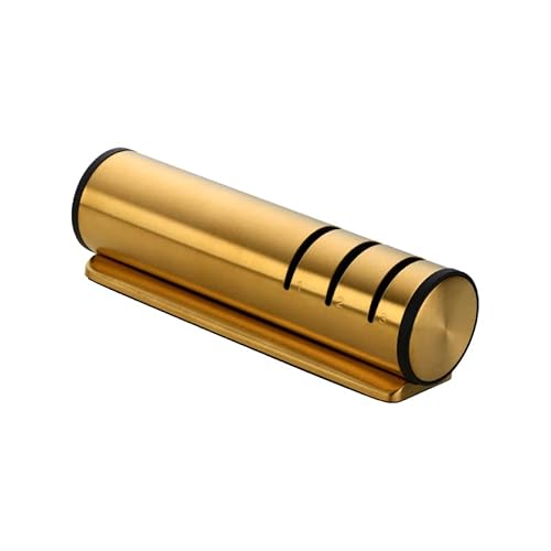 Meisha Knife Sharpener, Professional 3-Stage Manual Sharpener for Sharpening Kitchen Knives and Scissors, Helps Repair, Restore, Polish Blades - Gold