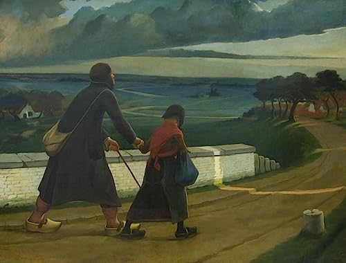 Affiches et gravures l'Aveugle d'Eugene Laermans sur toile moderne de 60x90cm
