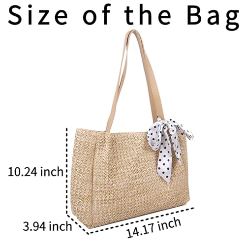 Beach Crochet Bag for Women, Aesthetic Hobo Mesh Woven Tote Simple Modern Trendy Bags for Summer Vacation Picnic Travel3