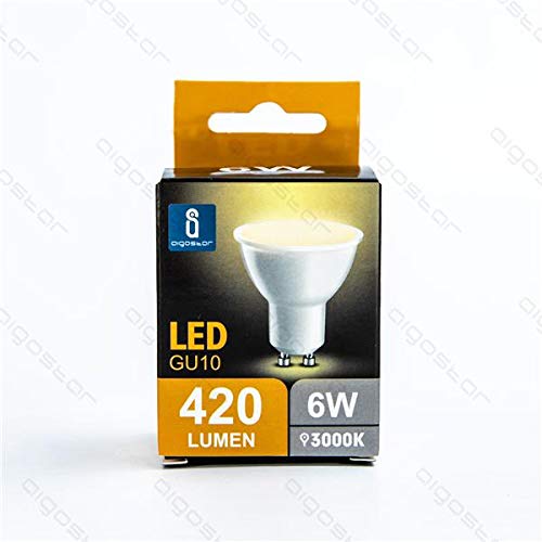 Aigostar by Tecno&led® - Lampade GU10 A5 420 Lumen 6W 3000K Confezione da 10 [Classe di efficienza energetica A+]