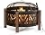 Sunjoy 27 in. Large Fire Pits for Outside Round Wood-Burning Fire Pit, Outdoor Patio Steel Bowl Shape Fire Pit with Mesh Spark Screen and Poker Tool
