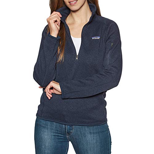 Patagonia Better Sweater - Sudadera de forro polar con cremallera 1/4 para mujer Neo Navy L