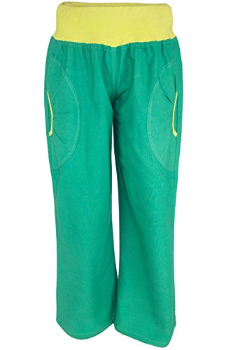 ufash Pantalones de Yoga de algodón, Ropa Deportiva para Hombres, con Cinturilla elástica, S/M, Verde 2