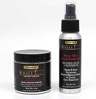 6oz Classic Deodorant Powder & 2 oz Classic Spray Mist Bundle- Oil Color and Aerosol Free Spray Eliminate Stale Smoke Aroma On Clothing and Ashtray