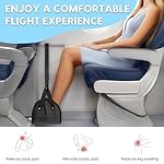 Foot Hammock for Plane Travel, 2-Pack Perfect Airplane Foot Hammock to Relax Your Feet, Portable Airplane Foot Rest with Adjustment Strap, Travel Essentials for Comfortable Long Flight (Black) - Image 2