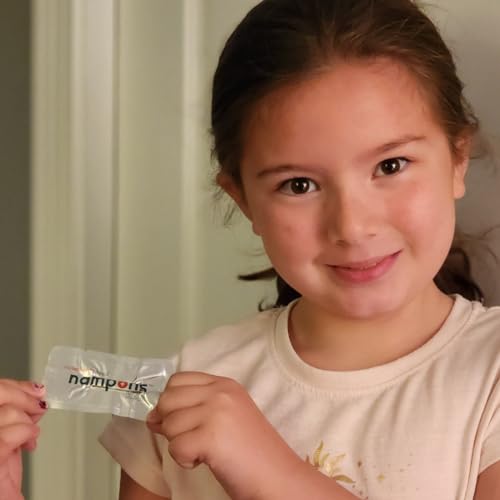 Image of Nampons Kids Nosebleed Stoppers - 12 Easy to Use Nose Bleed Stopper Plugs Kit for Kids. Trusted by Pediatricians. Hypoallergenic Clotting Agent Stops Nosebleeds Fast On Contact. Safe and Pain-Free