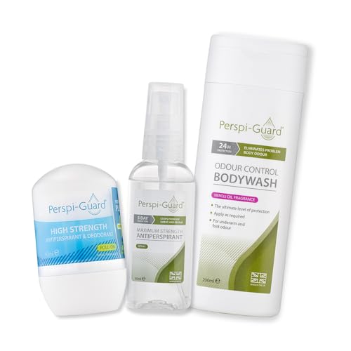 Perspi-Guard 3-Step Anti Sweat Bundle Neroli Scented Body Wash 200ml 48-hour Roll On Deodorant & Antiperspirant Strong Antiperspirant Spray 50ml