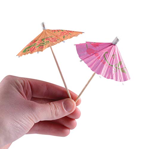Prextex Drink Umbrella Cocktail Picks - Bulk Pack Of 220 Assorted Tropical Decor Party Picks With Parasol | Cocktail Umbrellas For Drinks, Tiki Bars, Picnics, Cake Toppers #TOP6
