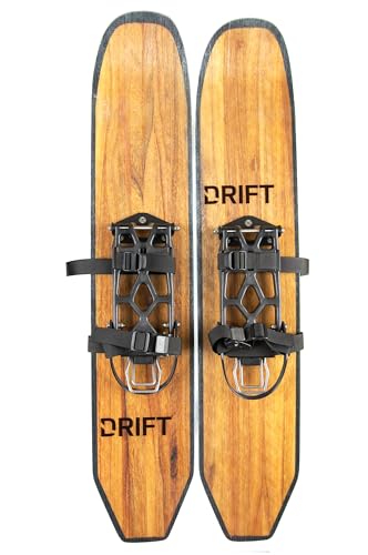 DRIFT Snow Boards 35-Inch Ski Board with Nylon Climbing Skin - Uphill Performance Snow Shoes for Cross Country Skiing – Perfect Snowboards for All Snow Mountain Adventure - Oxygen