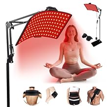 Red Light Therapy for Body & Face with Quick Clip, Infrared Light Therapy Lamp with Adjustable Stand, 660nm & 850nm Red Light Therapy Panel for Waist Knee, Muscle Recovery