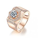 BCJMKDX Bagues, Bagues en moissanite for Homme, alliances en Argent 925 serties de Diamants, Bijoux de fiançailles(7)