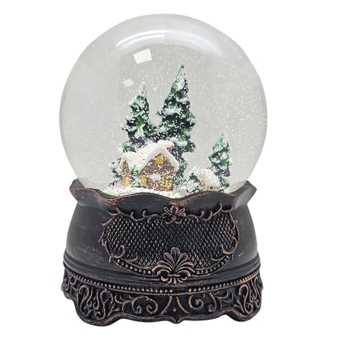 Schneekugel Hüttenzauber Berghütte Winterhütte, Sockel Kupfer...