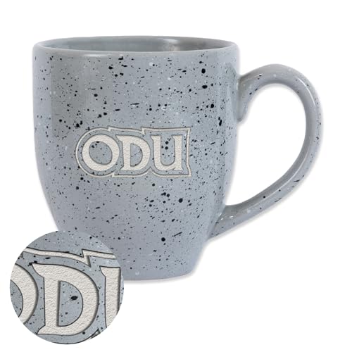 Rico Industries NCAA Old Dominion Monarchs Grey 16 oz Team Color Laser Engraved Speckled Ceramic Coffee Mug