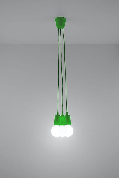 Licht-Erlebnisse Licht-Erlebnisse Hanglamp groen verstelbaar tot 90 cm retro veelzijdig 3x E27 NESSA woonkamer keuken hanglamp photo 3