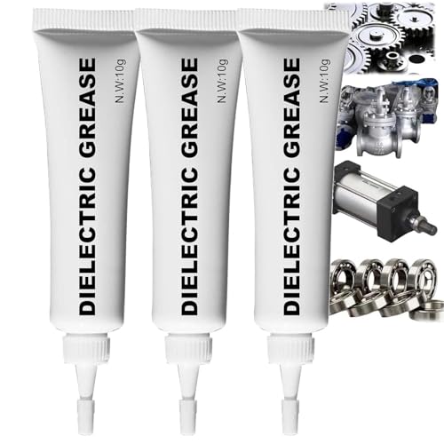 Dielectric Tune-Up Grease - Electrical Connector & O-Ring Lubricant Silicone Grease for Plumbing & Automotive Includes White Lithium & Wheel Bearing Greases - 3 PCS