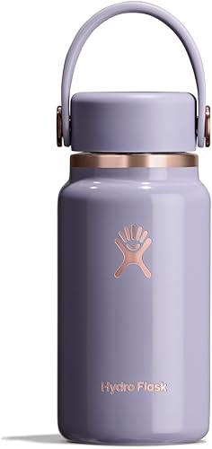 Hydro Flask Micro Bottle - Bolsa a prueba de fugas o frasco de bolsillo - Mini botella de agua aislada de 6.7 onzas Vapor Oro Rosa