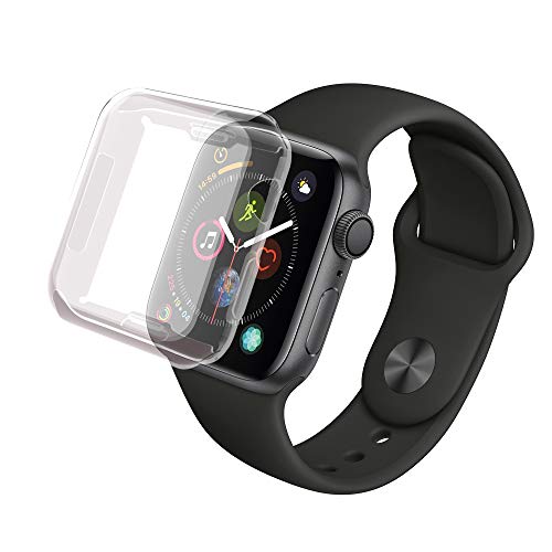 Smilelane [2-Pack] Compatible with Apple Watch 4 40mm Screen Protector, iwatch Case All-Around Ultra-Thin Soft Cover Compatible with Apple Watch Series 4 40mm (2 Transparent)