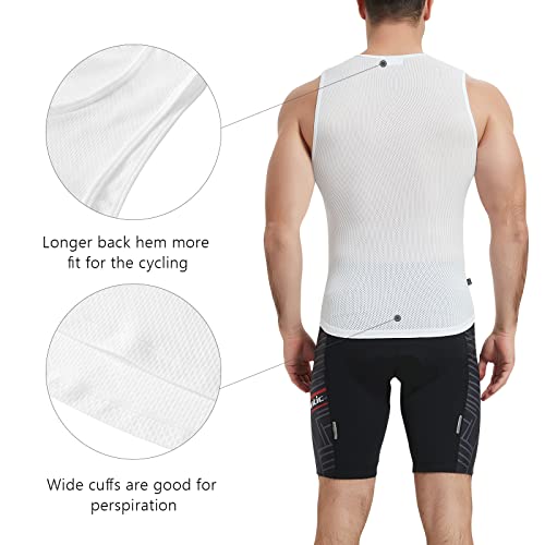 Santic Men Cycling Vest Sleeveless Bike Base Layer Men's Cycling Tops Cycling Undershirt Quick Dry Cycle Tank Top #TOP3