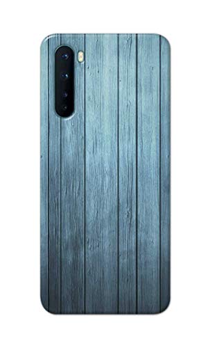 Image of Printed Hard Back Cover Case for OnePlus Nord 5G - 2020 Model | OnePlus Nord 1 Back Cover (Wooden Blue) -702