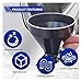 ZIMISI Wide Mouth Oil Funnel with Handle, Flexible Funnel with Hose Extension, Mesh Screen Filter, Oil Change Funnels for Automotive Use, Fits Liquid, Diesel, Kerosene, Gasoline (2PCS)