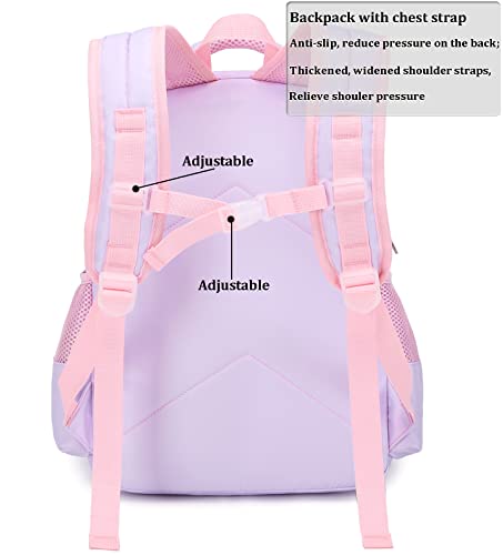 Jianya Girls Backpack For School Kids Bookbag Kindergarten Elementary Backpack Lunch Box Set #TOP3