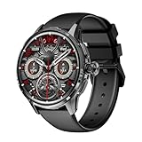 Domary Orologio Intelligente 4G LTE Fotocamera con Display HD Controllo Accessi NFC Batteria a Lunga Durata Ricarica Magnetica NanoSIM Chiamata Indipendente Modalità Multi Sport (Nera)