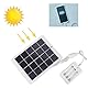 Fafeicy 16,2 x 12,3 cm / 6,38 x 4,84 ZollSolarbatterieladegerät, Solarpanel-Batterieladegerät Polysilizium 3 W 5 V Hohe Umwandlungsrate Effizienter Ausgang Tragbare Solarzelle für -Kameras