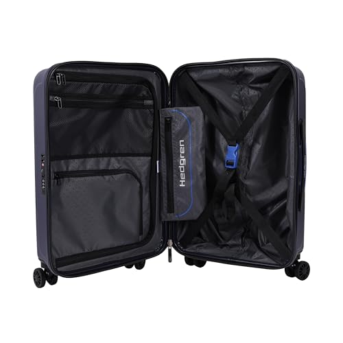 Hedgren GRIP CARRY ON Spinner – Durable Polycarbonate with TSA Lock, Double-Coil Zippers, Silent 4-Wheel Spinners & Multiple Handles - 21.6" (Peacoat Blue) by Hedgren - Image 6