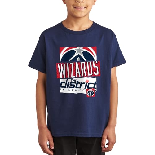 Junk Food NBA - Washington Wizards Ripped Logos Kids SS T-Shirt Navy