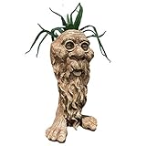 Muggly Great Grandpa RIP Planter Face Pot Patio & Garden Statue in Stone Wash Finish