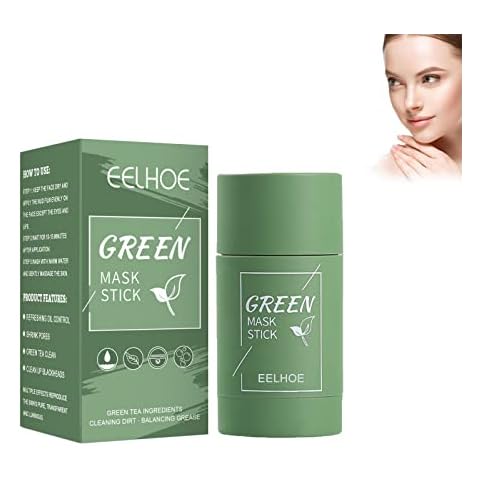Eelhoe Poreless Deep Cleanse Mask Stick, Eelhoe Mask Stick, Eelhoe Green Tea Mask, Eelhoe Green Mask Stick Blackhead Remover, Ellhoe Green Tea Face Stick for Face Moisturizing, Skin Care (1PC) Cover