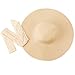 DRESHOW Wide Brim Sun Hat for Women Floppy Straw Hat Summer Beach Hats Fashionable Trendy Hats Sun Protection UPF 50+