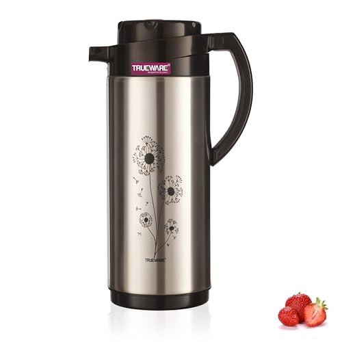 Image of Trueware Ruff Tuff 1800 Ss Insulated Flask - 1500 Ml | Insulated Tea Pot Kettle Water Jug | Hot & Cold | Leak-Proof Lid | Thermoware | Food Grade Plastic | High Grade Stainess Steel