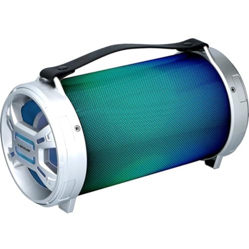 Bakaji Cassa Speaker Bluetooth Altoparlante Wireless Portatile da 20 W con Radio FM Giochi di Luce LED Funzione Karaoke e Tracolla per il Trasporto Colore Multicolor