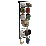 Yociyoga Metal Hat Rack Organizer for Baseball Caps for Door Closet Hat Holder with Retractable Door