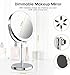 Lighted Makeup Mirror, 3000 mAh Rechargeable Double Sided Magnifying Vanity Mirror with 3 Colors, 1x/10x, 360° Rotation , Brightness Adjustable Magnification Cosmetic Light up Mirror, Women Gift