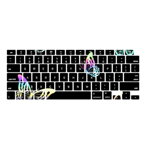 Coque MacBook Pro 13 Retina 2012-2015 A1502 A1425 protection rigide noir pailleté et couvre-clavier - 4
