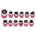 12 Emporte piece patisserie cutters,Moules à pâtisserie,Ensemble de coupe-fondant,Coupe-biscuits Coupe-légumes avec couvercle,Coupe-fruits,Argile avec couvercle amovible.