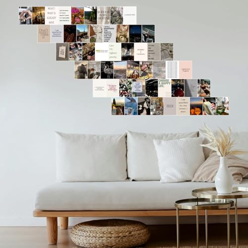 Image of Vision Board 2026 Supplies Set of 54 | Manifestation Vision Board Mini Posters (15 x 10 cm) | Aesthetic Life Goals Quotes Wall Decor for Bedroom & Hostel