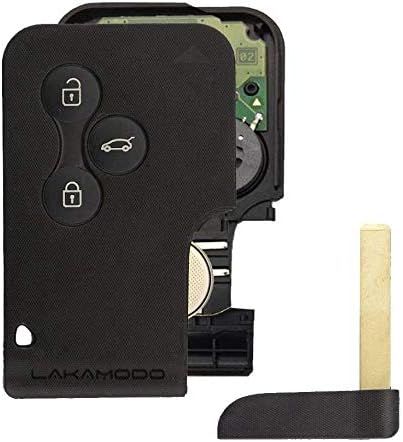 Key Card + Electronic Programmable Blank Blade Renault Mégane 2 Scénic II 3 Button