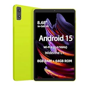 paitanry 8,68 Zoll Tablet Android 15, 3+5GB RAM 64GB ROM, RK3562 Quad-Core, 1340×800 LCD, GPS, GMS & L1 Zertifiziert, Dual WiFi, 5000mAh Akku, 2MP+5MP Kamera, 3,5mm Kopfhörerbuchse, In-Cell Touch