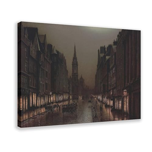 Décoration murale Édimbourg Royal Mile Grimshaw - Tableau sur toile encadré 20x30 cm pour bureau