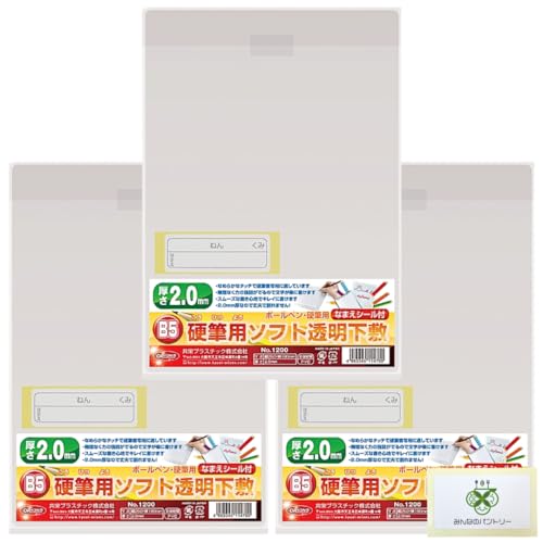 共栄 オリオンズ 硬筆用 ソフト 下敷き 透明 B5サイズ【3枚】 NO.1200 ORIONS 共栄プラスチック /みんなのパントリーセット