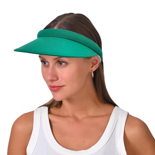 Image of 2 Pack Sun Visor Hats Women Men Clip On Wide Brim Visors Hat Outdoor Sports Golf Beach Travel Tennis Caps